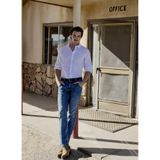 Mustang Relaxed Fit Nakışlı%100 Keten Gömlek, 2XL, 5003232408, Beyaz, Erkek