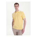 Mustang Relaxed Yıkamalı Polo T-Shirt, S, 5003335512, Sarı, Erkek