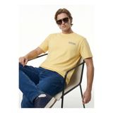 Mustang Sarı Erkek Bisiklet Yaka Relaxed Fit T-Shirt M6SM-TST1578