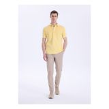 Mustang Sarı Erkek Relaxed Yıkamalı Polo T-Shirt M6SM-TST1326
