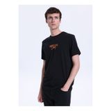 Mustang Siyah Erkek Relaxed Baskılı T-Shirt M6SM-TST1573