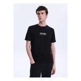 Mustang Siyah Erkek Relaxed Baskılı T-Shirt M6SM-TST1598