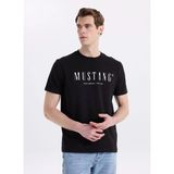 Mustang Siyah Erkek Relaxed Baskılı T-Shirt M6SM-TST1606 - XL