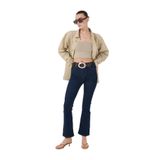 Mustang Standart Bel Düz Paça Flare Koyu Lacivert Denim Pantolon, 24/30, 5003232386, Koyu Lacivert, Kadın