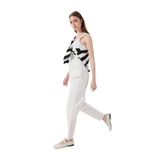 Mustang Standart Bel Normal Paça Mom Fit Denim Pantolon, 28-29, 5003232367, Beyaz, Kadın