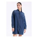 Mustang Yıkamalı Denim Elbise, XS, 5003277336, Mavi, Kadın