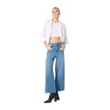 Mustang Yüksek Bel Bol Paça Denim Pantolon, 29-32, 5003173211, Mavi, Kadın