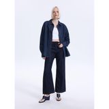 Mustang Yüksek Bel Bol Paça Kesim Denim Pantolon, 29-32, 5003336211, Lacivert, Kadın