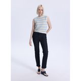 Mustang Yüksek Bel Düz Paça Straight Denim Pantolon Crosby Straight-1312, 27-28, 5003336207, Mavi, Kadın