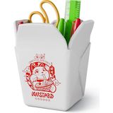 Mustard Noodle Seramik Kalemlik 12x10,9x11,3 cm Renkli Düzenleyici Parça Sayısı 1