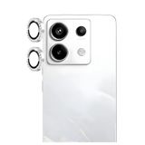 MustCase Xiaomi Redmi Note 13 Pro 4G Uyumlu Gümüş Taşlı Kamera Lens Koruyucu Cam ve Kamera Lensi