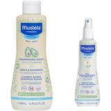 Mustela Banyo Seti Yatıştırıcı Etkili Şampuan ve Tazeleyici Sprey 500 ml ve 200 ml Bebekler İçin