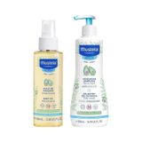 Mustela Bebek Bakım Masaj Yağı 100 ML + Gentle Cleansing Gel Yenidoğan Şampuan