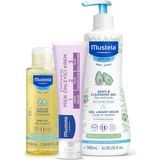 Mustela Bebek Günlük Çözüm Seti- Doğal Içerikli Yenidoğan Şampuan Pişik Önleyici Krem Mas