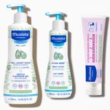 Mustela Gentle Cleansing Gel 500 ml Şampuan+Hydra Bebe Body Lotion 300 ml+1.2.3 50 ml Pişik Kremi