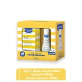 Mustela Hydra 50 ml Bebe Losyon + 100 ml SPF 50+ Tüm Cilt Tipleri Güneş Koruyucu