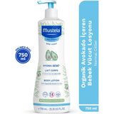 Mustela Hydra Bebe Organik Avokado İçeren Nemlendirici Bebek Çocuk Vücut Losyonu 750ml - Beyaz - Gri