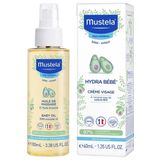 Mustela Hydra Bebe Organik Avokadolu Bebek Yüz Kremi 40 Ml + Baby Oil Bebek Yağı 100 Ml
