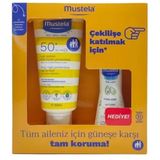 Mustela Hydrabebe 100 ml Vücut Losyonu ve 200 ml SPF50+ Yüksek Koruma Faktörlü Güneş Losyonu