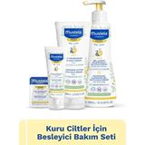 Mustela Kuru Cilt Besleyici Bakım Seti-Şampuan, Vücut Losyonu,Yüz Kremi, Nemlendirici Dudak Yanak Stick