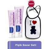 Mustela Önlük Hediyeli Pişik Savar Seti - Bebek Pişik Önleyici Doğal Kökenli Bakım Kremi 100ml + 50m