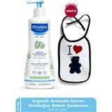 Mustela Organik Avokado Içeren Yenidoğan Bebek Göz Yakmayan Şampuanı Saç, Vücut 500 ml + Önlük Hediyeli - Beyaz