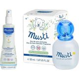Mustela Organik Papatya Suyu İle Canlandırıcı Ve Şekillendirici Sprey 200 ml + Mustela Musti Bebek Parfümü 50 ml