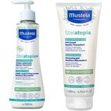 Mustela Stelatopia Lipit Yenileyici Krem ve Şampuan Seti 300 ml + 200 ml – Kokusuz, Vegan, Parabensiz Bitkisel Formül