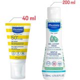 Mustela Tüm Aile İçin Spf 50+ Güneş Losyonu 40 ml + Mustela Yenidoğan Saç ve Vücut Şampuanı 200 ml