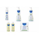 Mustela Yenidoğan Köpük Şampuanı 150 ml + 2 Gentle Cleansing Gel Yenidoğan Şampuanı 500 ml + Cold Cream İçeren Besleyici Sabun 100 gr Kuru Ciltler + 2 Bebek Yağı 100 Ml