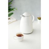 Mustran 1 Lt Isı Yalıtımlı Çay ve Soğuk Su Termosu Soft Beyaz (12 Saat Sıcak Tutar& Içi Camdır)