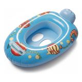 Mustran Bebek Çocuk Deniz Simidi Botu Deniz ve Havuz Kullanımına Uygun 65 x 45 cm | 10 × 7 cm Bacak Geçişi