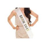 Mustran Beyaz Üzeri Altın Büyük Bride To Be Yazılı Simli Işıltılı Kuşak Kemer 10 cm Genişlik, Tek Beden, SMR-D083avnmustran, Çok Renkli, Kadın