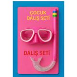 Mustran Çocuk Maske Şnorkel Dalış Seti Orta Boy 5-8 Yaş Ayarlanabilir Deniz Havuz, Tek Ebat, Avnmustransnorkelciftrenk, Pembe-Beyaz
