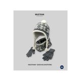 Mustran Çocuk Polar Astarlı Triko Bere Atkı Eldiven 3’lü Set - Kalın Örgü Kışlık Hediyelik Model