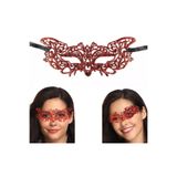 Mustran Kırmızı Dantel Masquerade Maskesi 9 No, Tek Ebat, SMR-E153-9, Çok Renkli, Üniseks