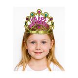 Mustran Renk Happy Birthday Yazılı Doğum Günü Tacı 60 Cm, Tek Ebat, SMR-A039, Altın, Üniseks
