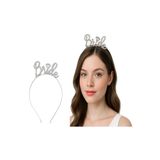 Mustran Renkli Taşlı Bride Gelin Tacı, Tek Ebat, E228, Gümüş, Kadın