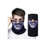 Mustran Sakallı Yüz Desenli Baf Buff Boyunluk Maske, Tek Ebat, F085-1, Çok Renkli, Üniseks