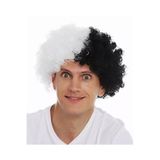 Mustran Siyah Beyaz Kıvırcık Afro Bonus Peruk, Tek Ebat, SMR-773avnmustran, Siyah Beyaz