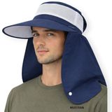 Mustran Unisex UV Korumalı Geniş Siperli Ense Korumalı Yazlık Güneş Şapkası, Standart, Avngenissiperlisapka, Lacivert, Unisex Yetişkin
