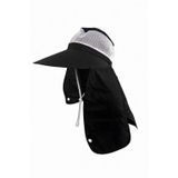 Mustran Unisex UV Korumalı Geniş Siperli Ense Korumalı Yazlık Güneş Şapkası, Standart, Avngenissiperlisapka, Siyah, Unisex Yetişkin