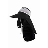 Mustran Unisex UV Korumalı Geniş Siperli Ense Korumalı Yazlık Güneş Şapkası, Standart, Avngenissiperlisapka, Siyah, Unisex Yetişkin