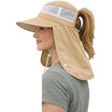 Mustran UV Korumalı Kadın Güneş Şapkası Geniş Siperli Ense Koruyuculu Yazlık Fileli Unisex, Standart, Avnmustrnkadingenissi, Bej, Unisex Yetişkin