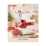 Musullu 1600w MT-G1600M Süper Turbo Et Kıyma Makinesi , Rende Başlıkları Hediyeli