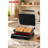 Musullu 1800W Tost Makinesi Izgaralı Msl 2039 - Siyah