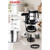 Musullu MSL-1230-3 1000 W 3 L Paslanmaz Çelik Kaseli Doğrayıcı Rondo - Gümüş