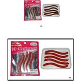 Mutant 3507 Spin-Lrf 8.5cm Aromalı Silikon Kurt Yem 5li Set - NO:05 Kırmızı