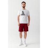 Mutant Motto - Baskılı Erkek Slim Fit T-shirt - Beyaz