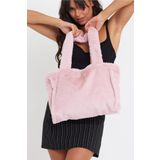 Mute Bag Baby Pink Juicy Tote Kadın Peluş Omuz Çantası